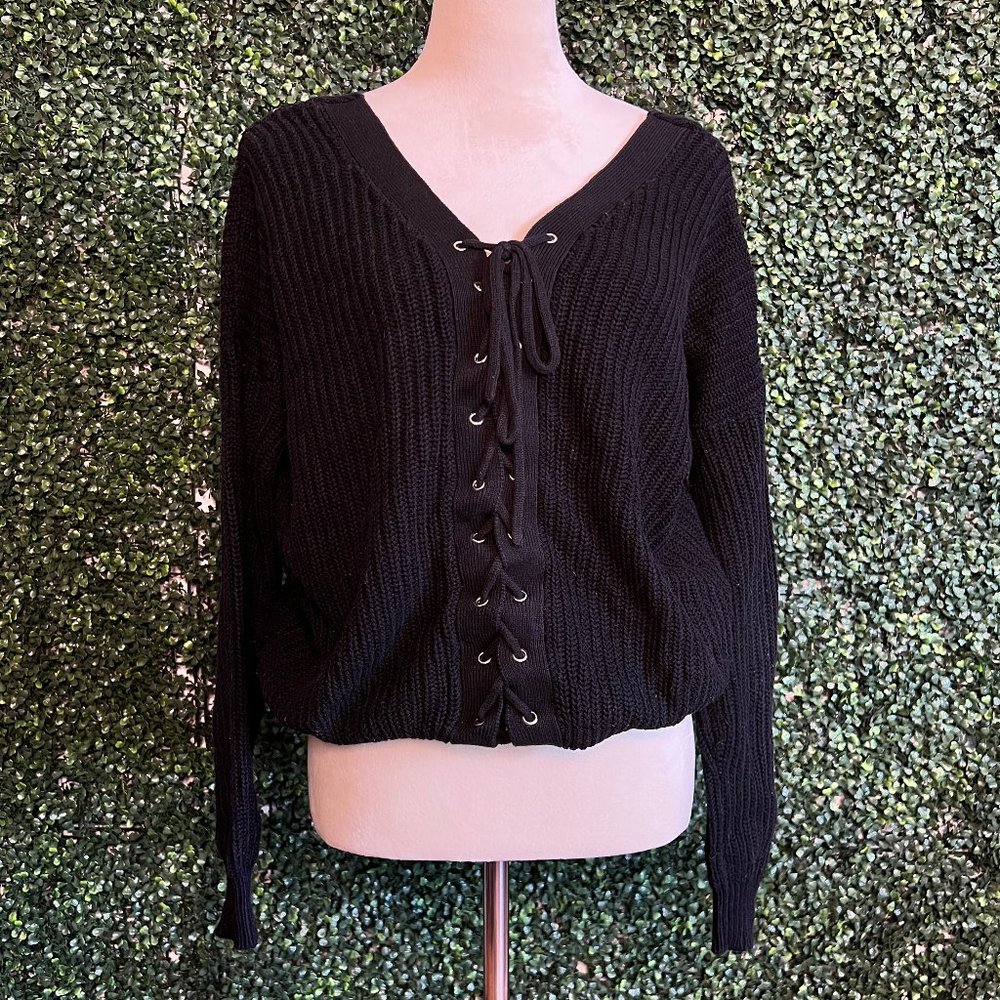 Razzle Dazzle Black Sweater Size S